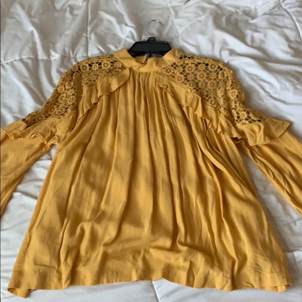 Free people yellow blouse